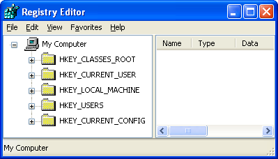 Registry Editor windows