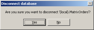 Disconnect database